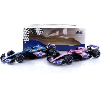 2-pack Formula 1 Alpine A523 Launch livery #31 & #10 - skala 1:18 - Solido